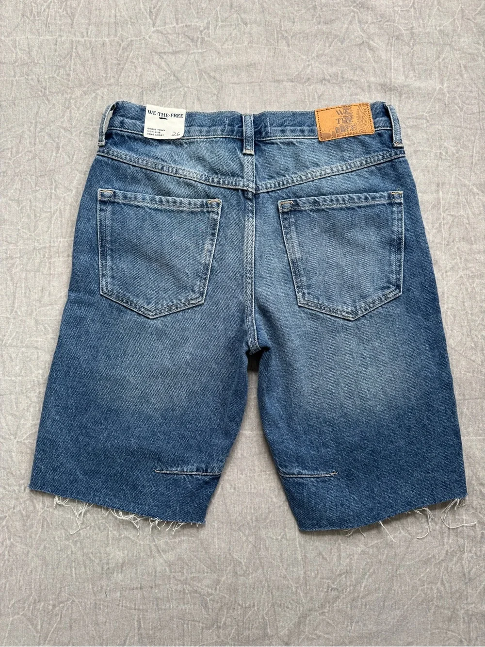 NWT We The Free Bodie Blue Ghost Town High Rise Long Shorts - 26